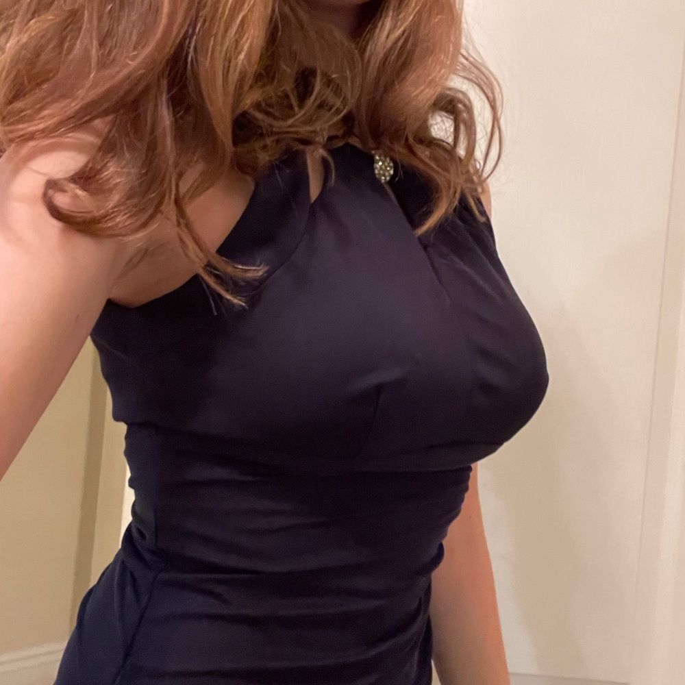 navy blue formal dress